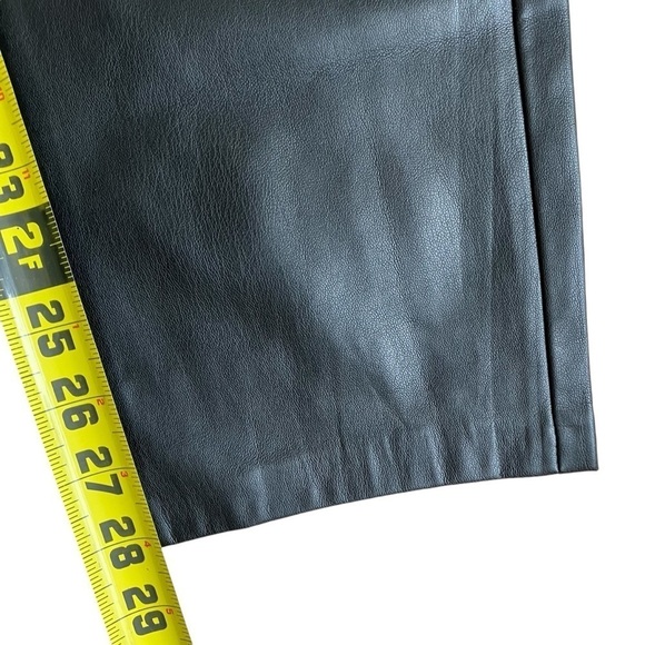 Cato Black Faux Leather Pull On‎ Tapered Ankle Pants Stretchy Fall Sz L NWT - Picture 8 of 14